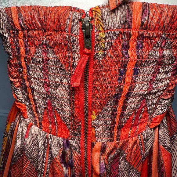 Guess Red Shell Patterned Halter Mini Dress - Picture 8 of 8